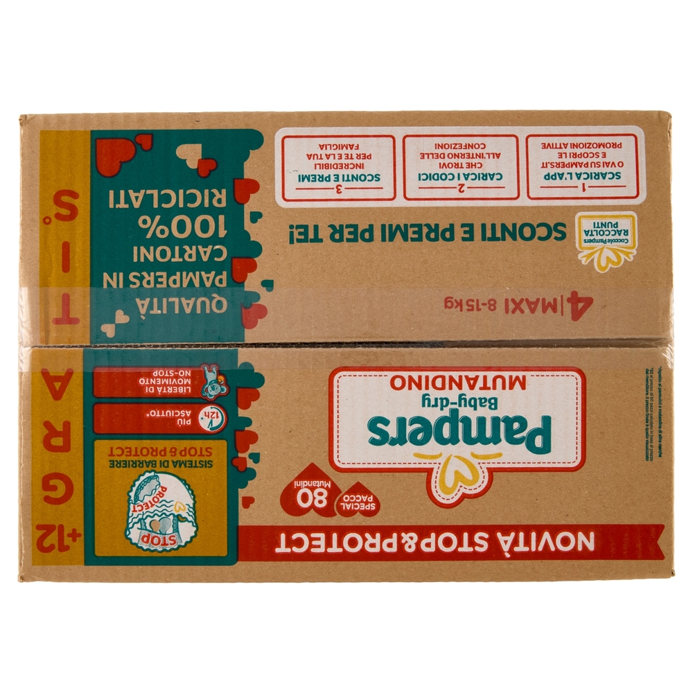 Pampers Baby-dry Mutandino Maxi 80 + 12 pz